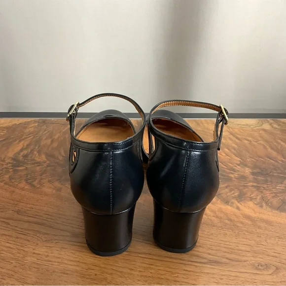 Chie Mihara Sainte Black Leather Heel, New in Box - Picture 6 of 7